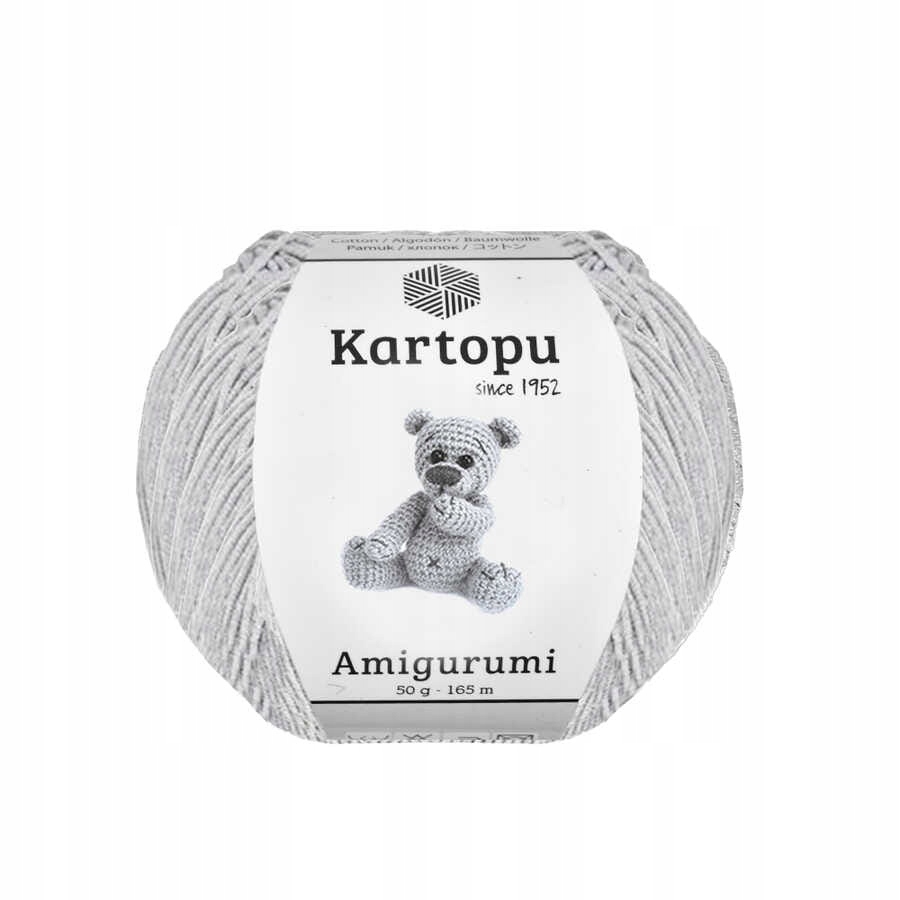 Włóczka Amigurumi Kartopu K991 jasny szary