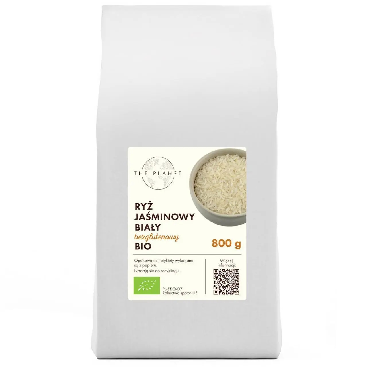 Jasmínová Rýže Bílá Bezlepková Bio 800 g The Planet