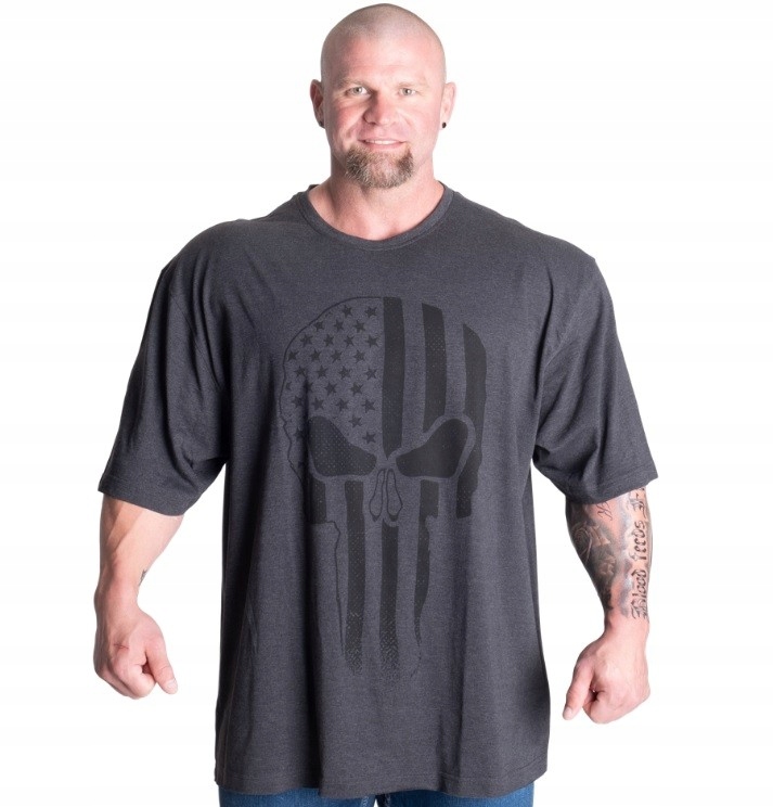 Luźna koszulka treningowa na siłownie Gasp Skull Division Iron Tee M