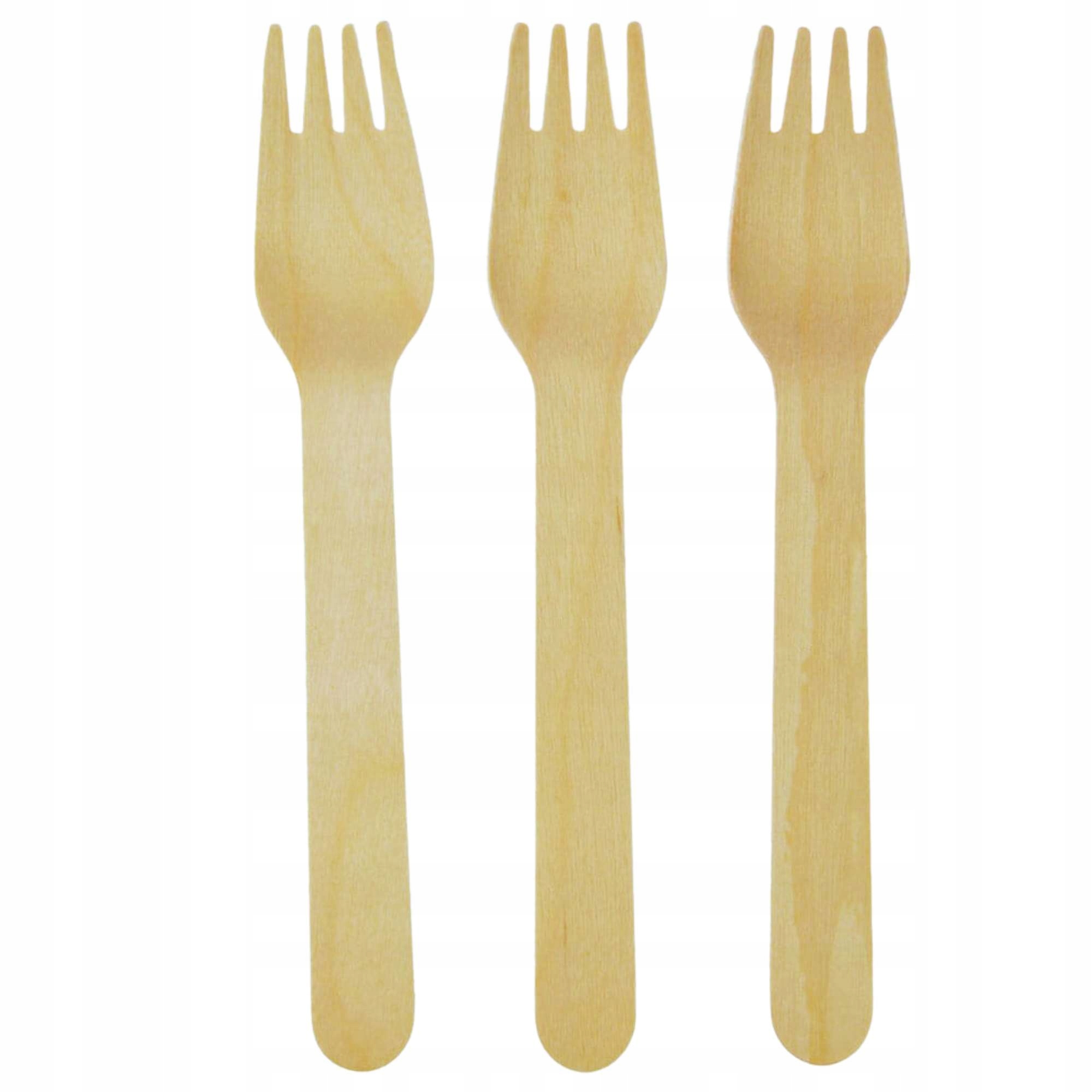 Party Time Drewniane Widelce Jednorazowe Eko Mocne 8szt Stan opakowania oryginalne