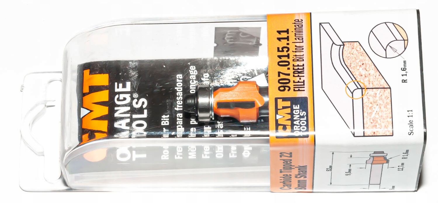 Cmt 907.015.11 Fréza Hw D=12,7 I=9,52 R=1,5 S=8