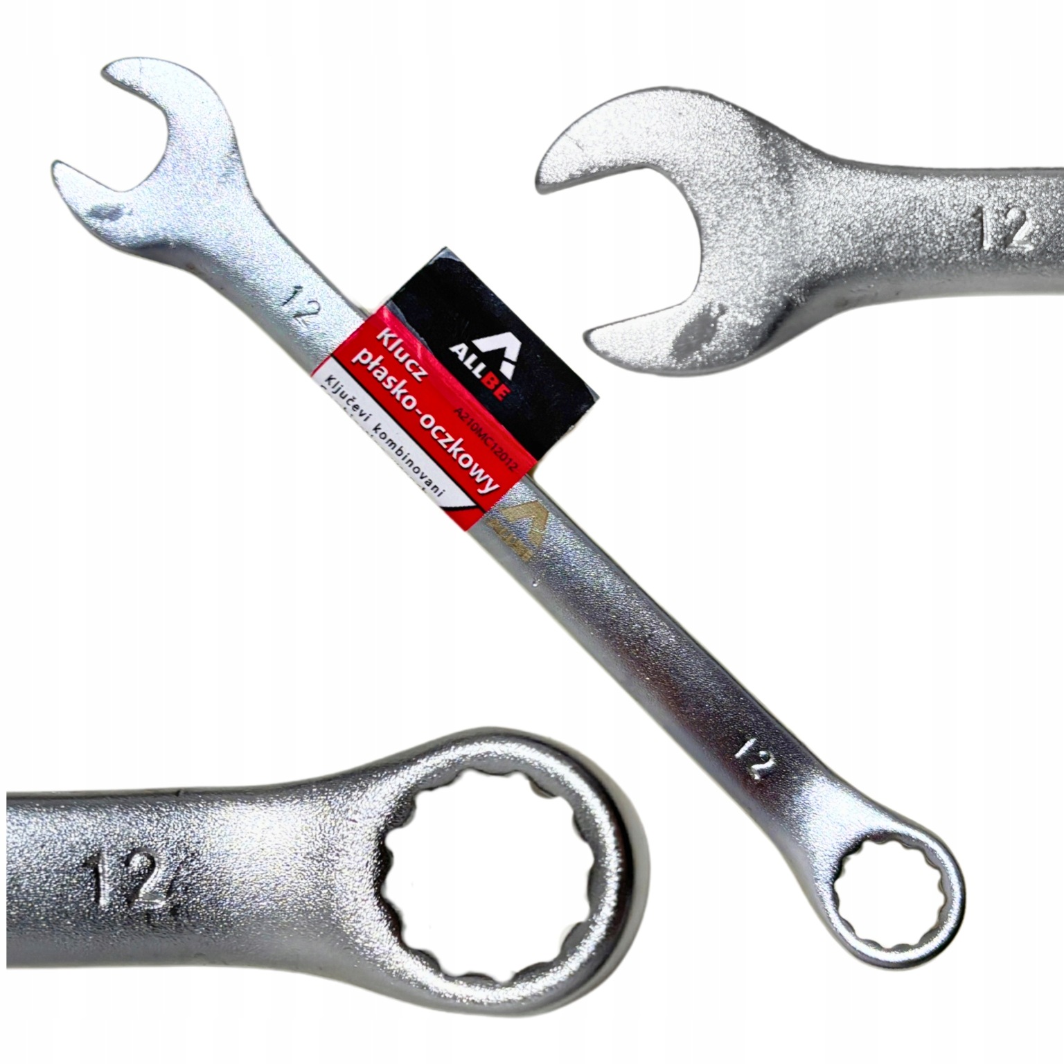 Klucz Płasko Oczkowy 12mm Stal Crv Klucz Płasko-oczkowy Cr-V Mocny Solidny