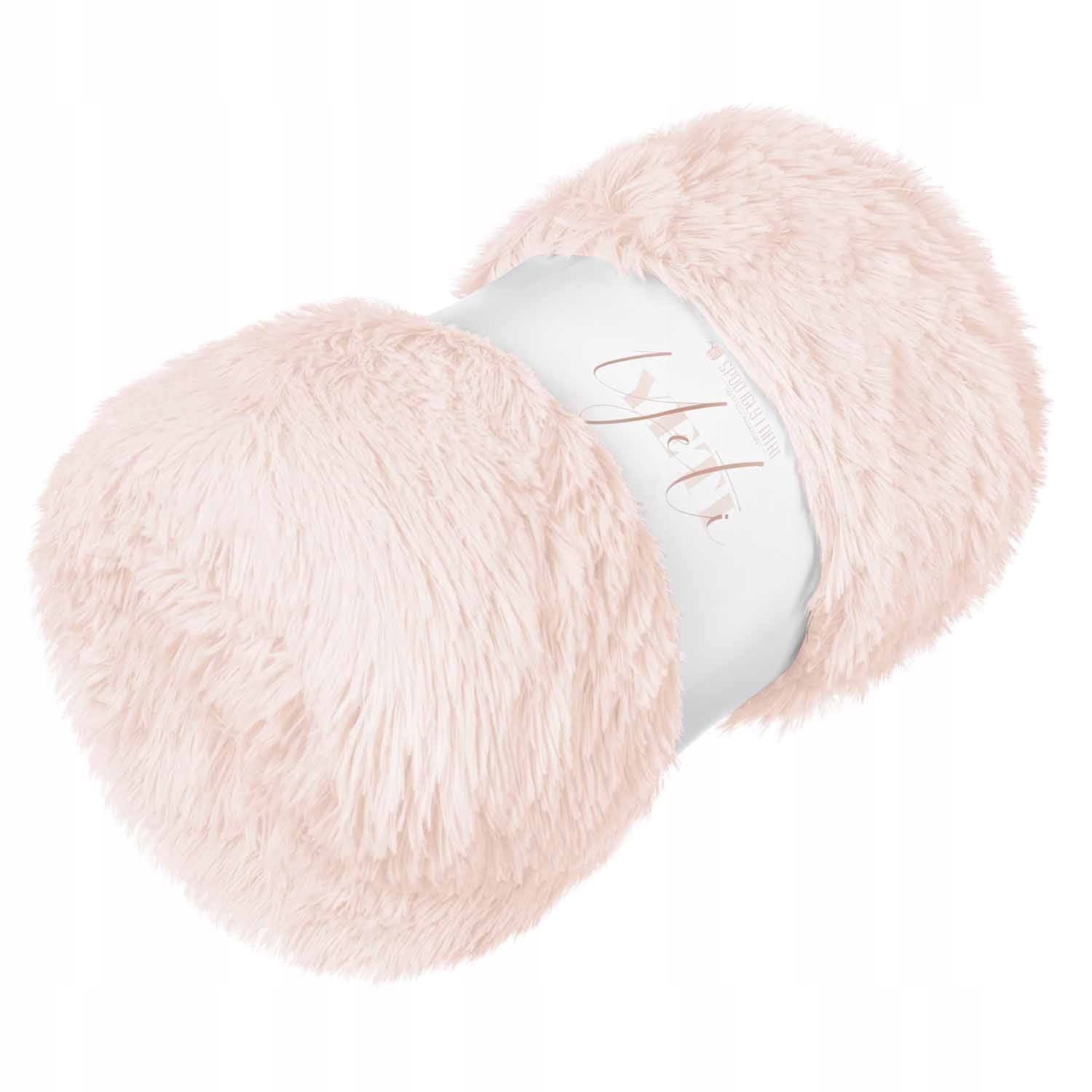 Deka na postel Yeti 200x220 chlupatá s kožešinovou strukturou, světle pudrová