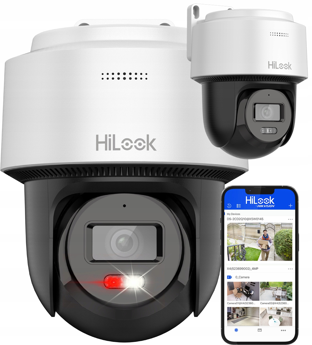 Otočná Ip kamera PoE 4Mpx PTZ-N4MP-P HiLook Reproduktor Mikrofón Autotracking