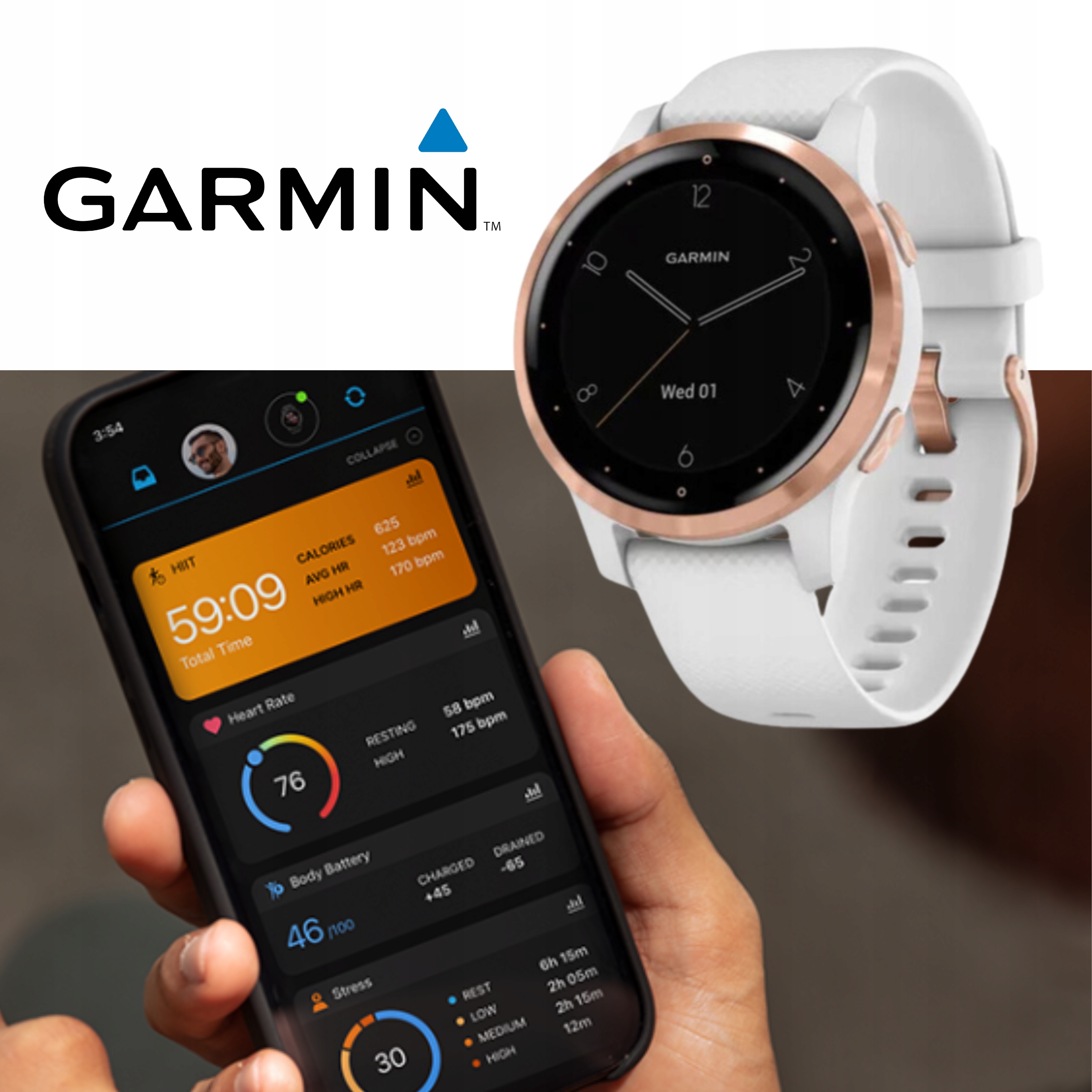 Garmin Vivoactive 4s Zegarek Sportowy GPS | NFC | GWARANCJA | Kompatybilność systemowa Android iOS