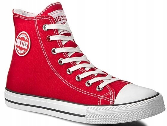 

Big Star T174104 Klasyczne Red Trampki Wysokie R43
