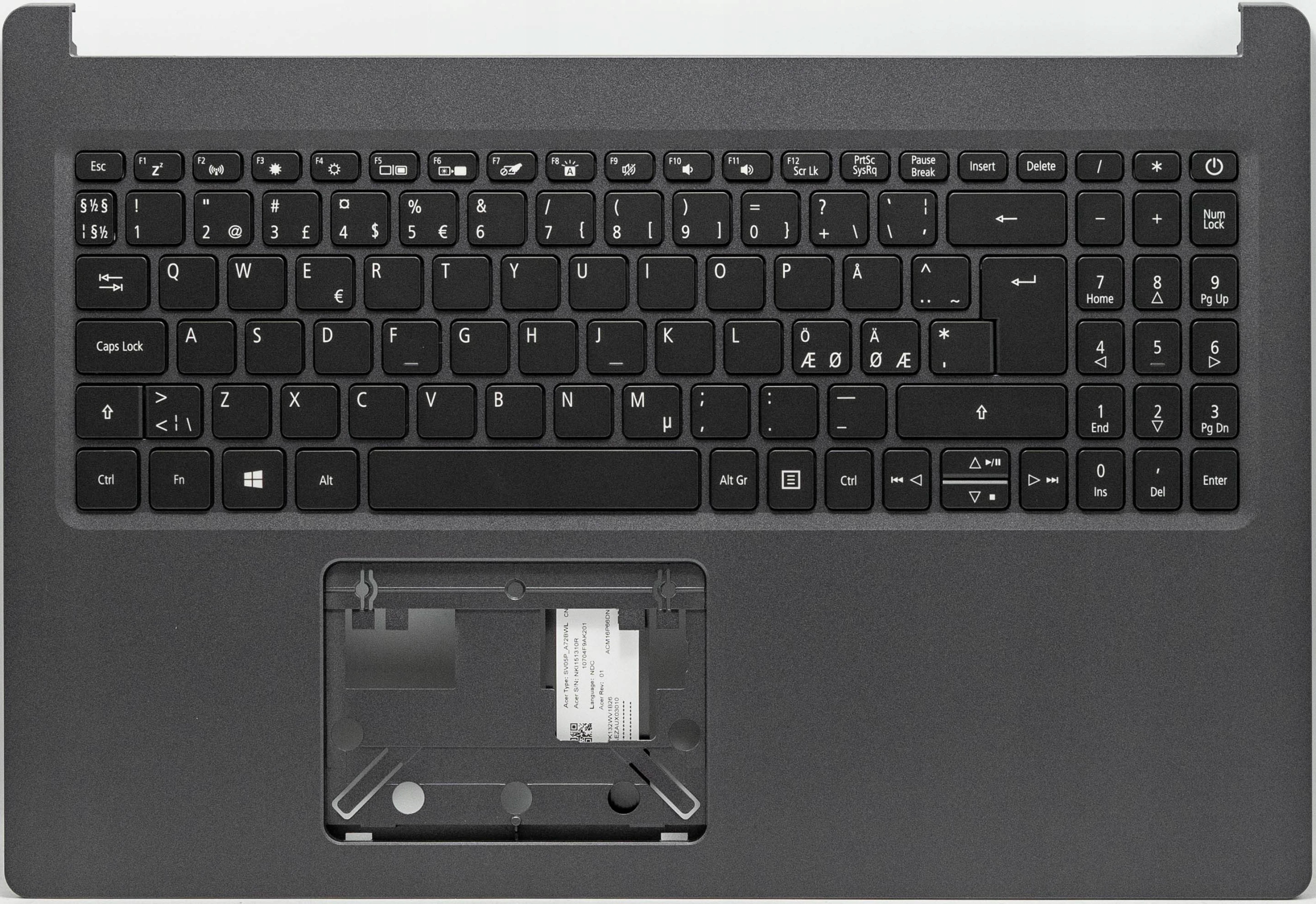 Horní Pouzdro Klávesnice Palmrest A515-44 A515-44G A515-45 Podsvícená