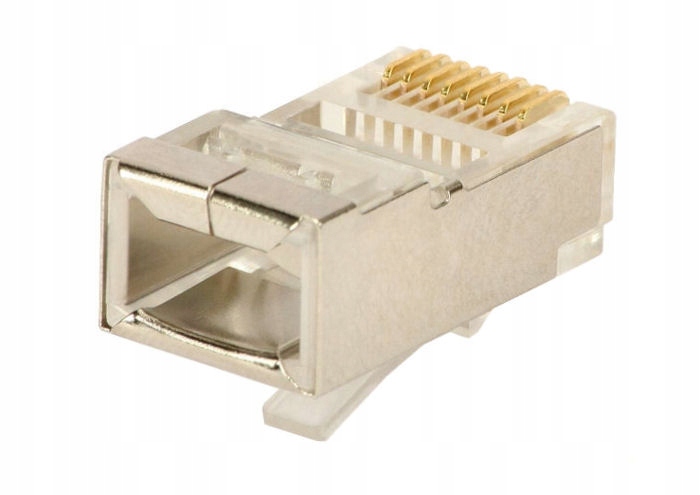 Wtyk modularny RJ45 8p8c na drut 100szt ekranowany