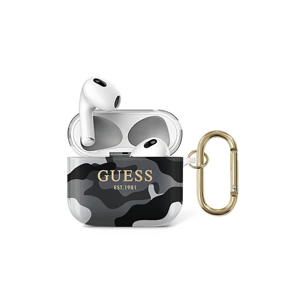 Etui Guess Camo Collection na AirPods 3 czarne Guess