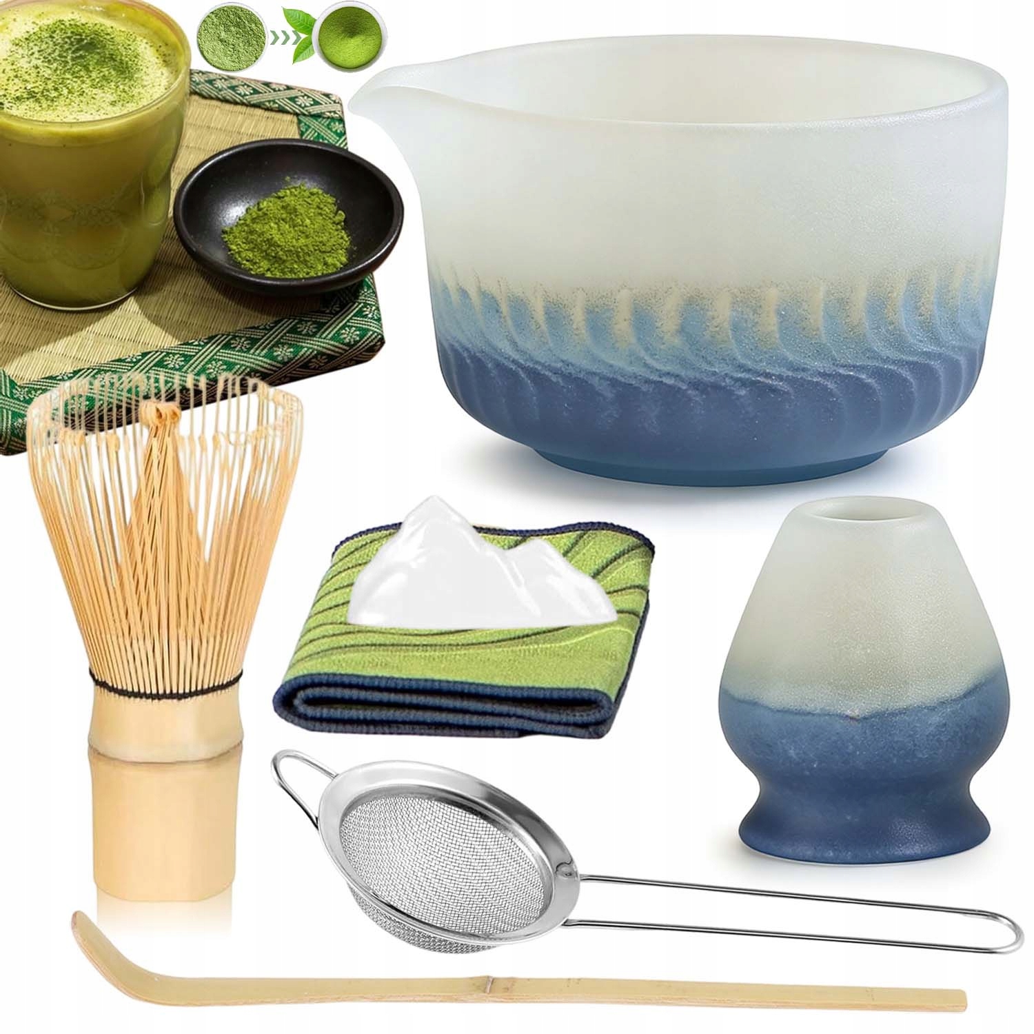Zestaw Do Herbaty Matcha 7-CZĘŚCIOWY Zestaw, Narzędzia Do Parzenia Herbaty