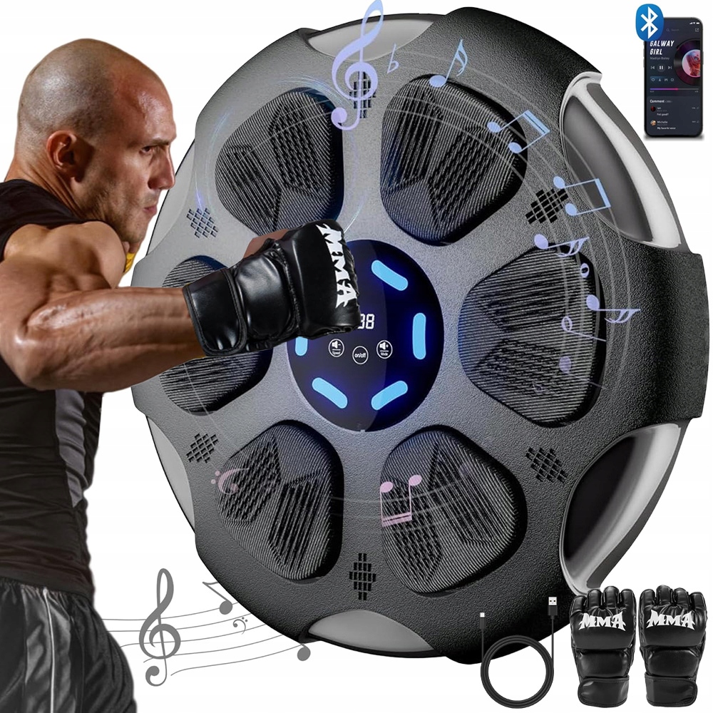 Tréninkový Boxerský Terč Na Zeď S Bluetooth Hudební Cvičební Stroj