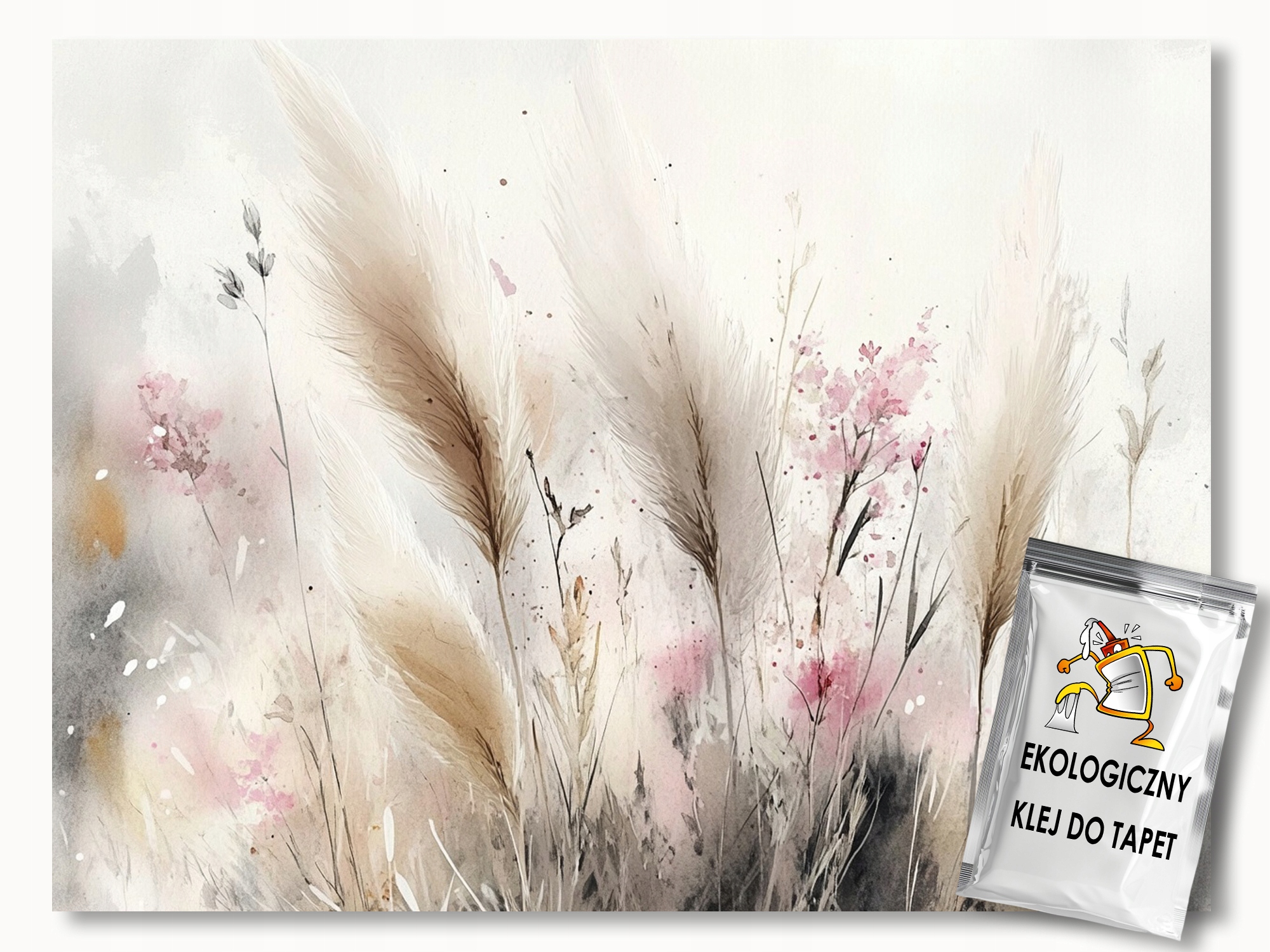Fototapeta Flizelina Příroda Boho Louka Ozdobná Tráva Květiny 350x256 155g