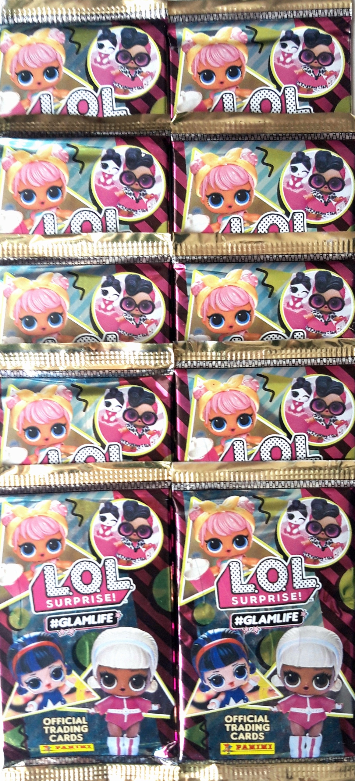 LOL SURPRISE GLAMLIFE 30 KART 5 SASZETEK PANINI + 3 karty limitowane ISSN 8018190000962