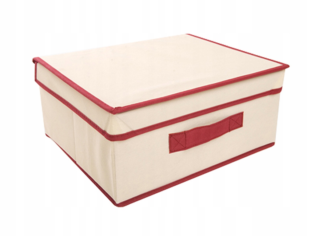 

Kufer tekstylny pudełko pojemnik wanilia/maroon S