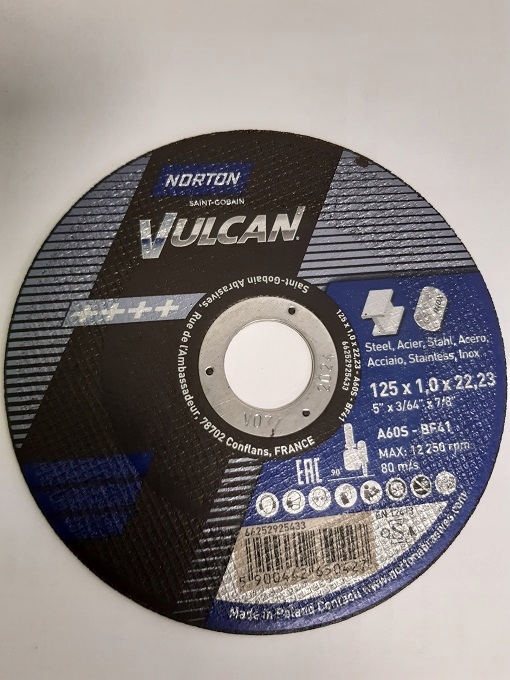 

Tarcza do metalu 125x1,0 Norton Vulkan 002