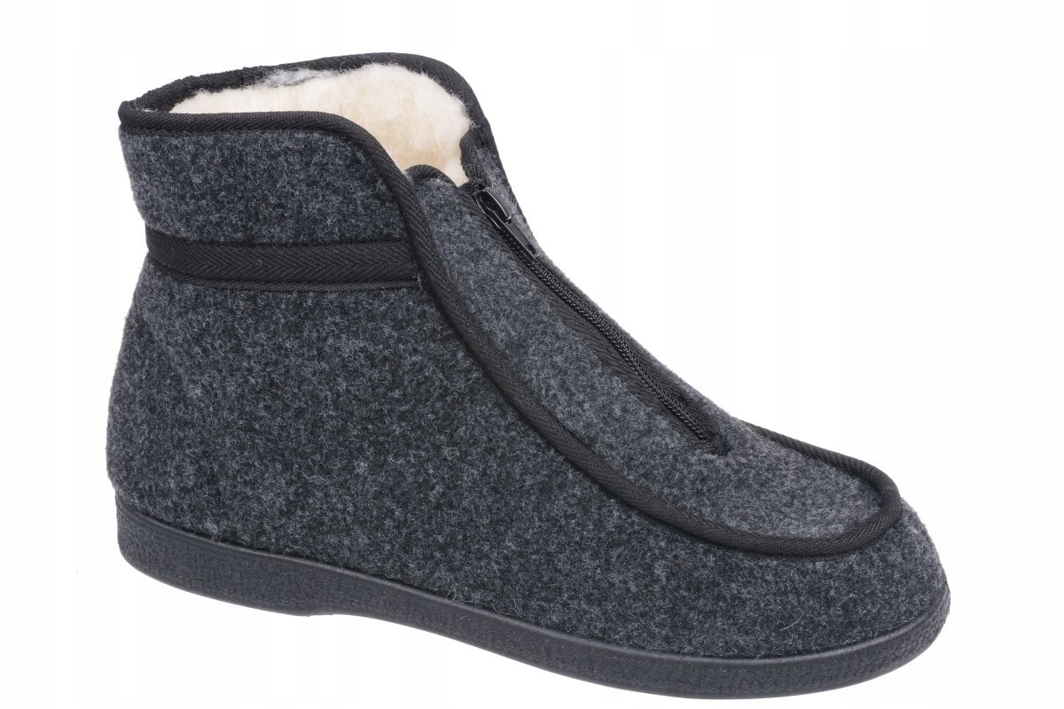 BAMBOSZE OCIEPLANE Z ZAMKIEM stalowy 45