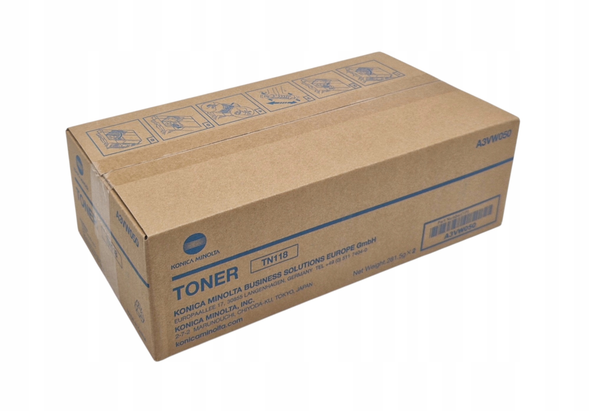 2x Toner Konica Minolta TN-118 A3VW050 Čierny Bizhub 195 215 225i 226 306