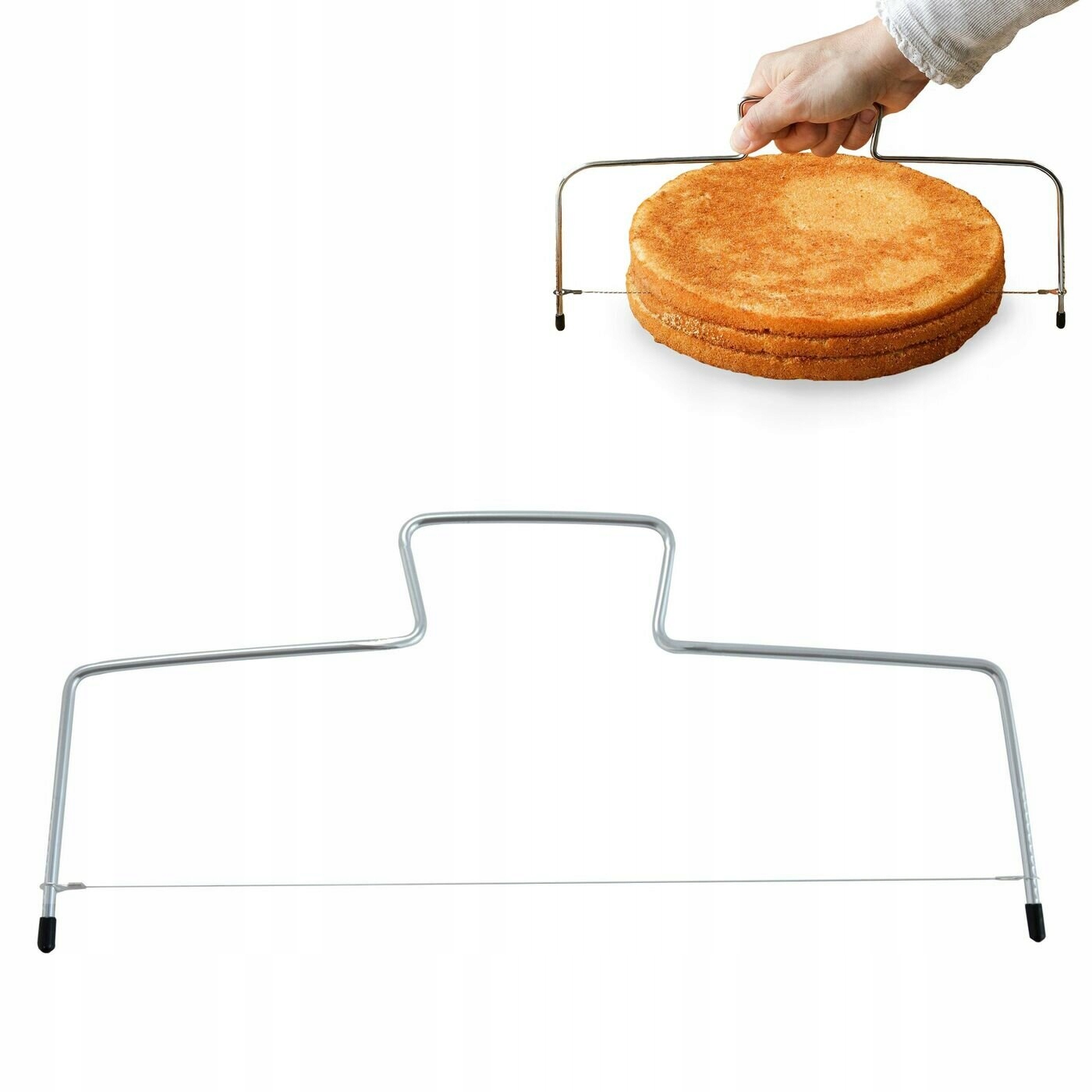 

Krajacz strunowy do tortu biszkoptu 33,5 x 15,5 cm