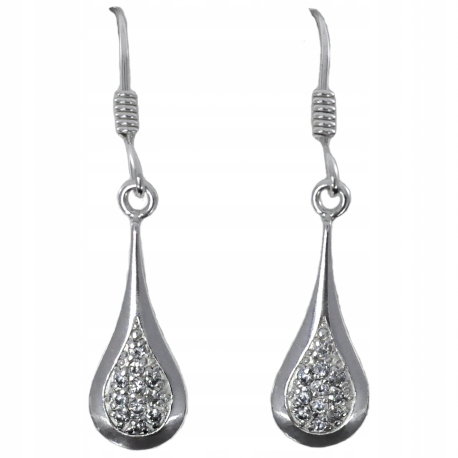 

Długie Srebrne Kolczyki Wiszące Próba 925 Łezki