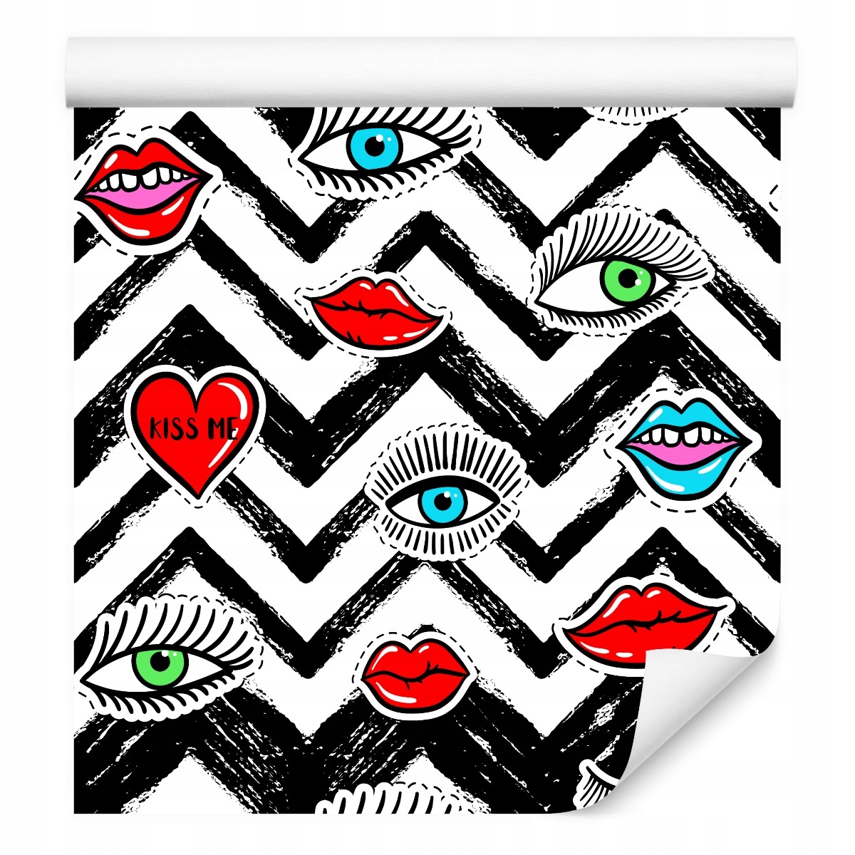 Abstraktní tapeta pro mládež Pop-art Oči úst