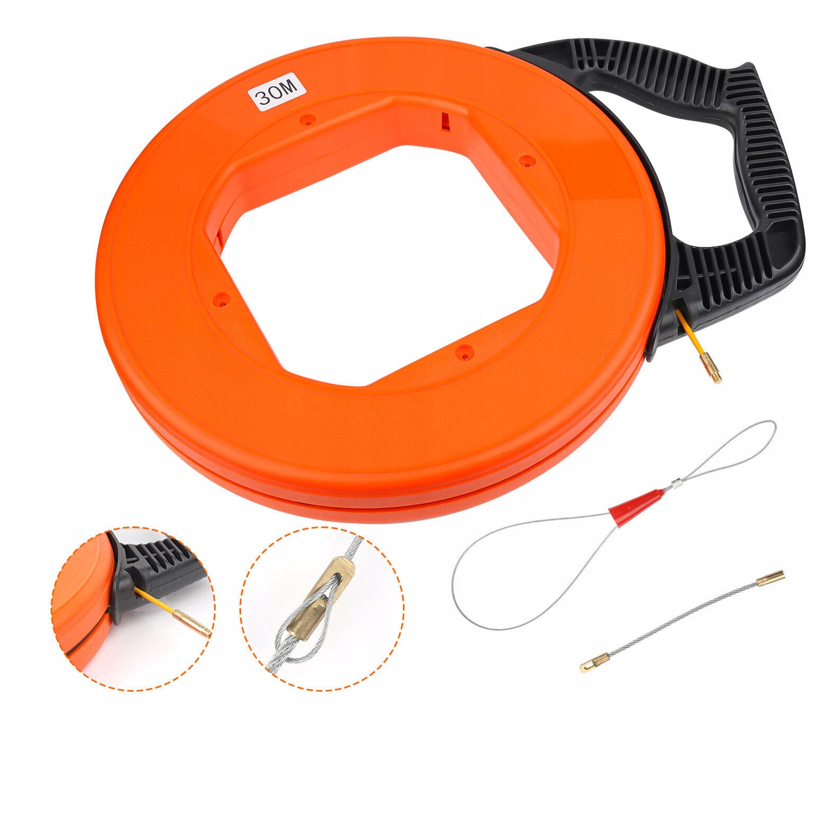 Pilot Linka Do Przeciągania Kabli Stalka Włókno Szklane Kaseta fi 4MM 30M