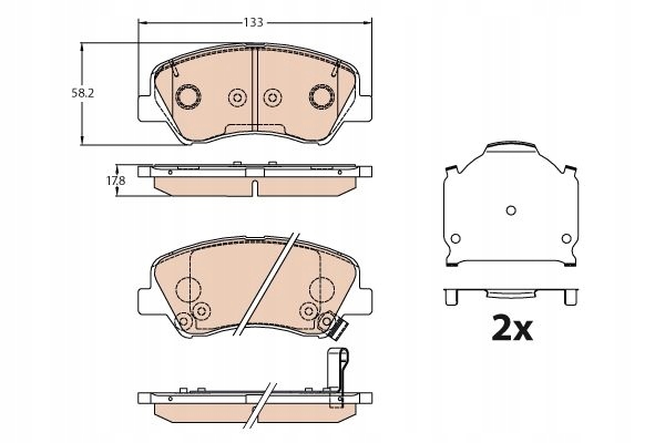 Brzdové Destičky Hyundai P. I20 14-/RIO 1,0-1 GDB3630