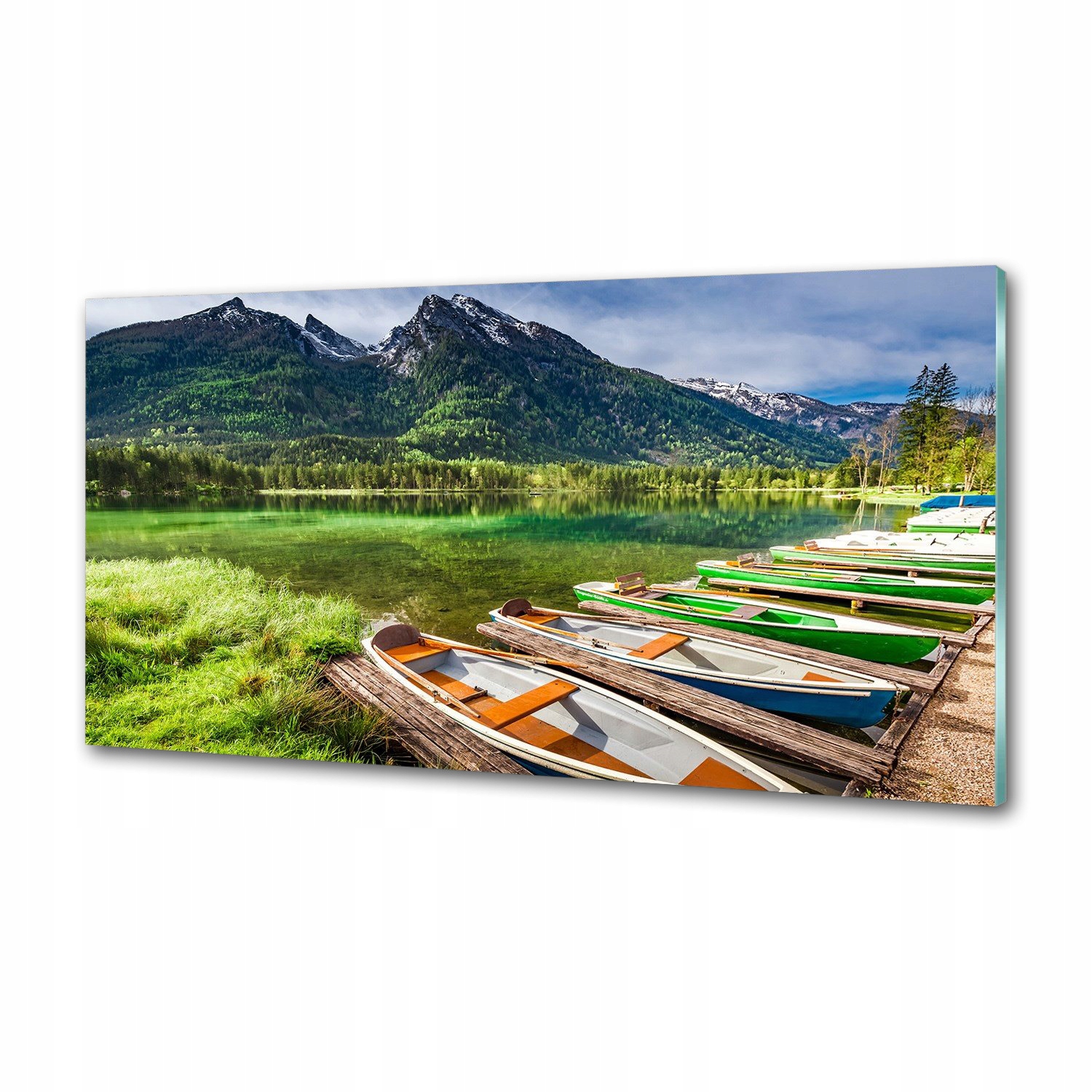Panel do kuchyne Loďky na jazere 100x50 cm Lepidlo
