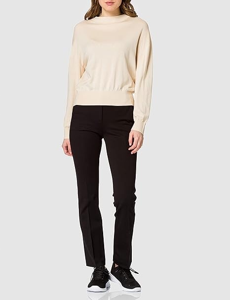 Esprit Černé Elegantní Jednoduché Kalhoty S Vysokým Pasem 34/32 6FA