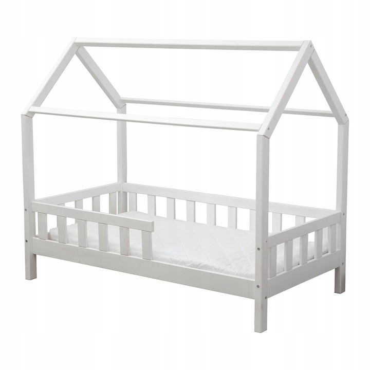 Кровать-ДОМИК Белый 160x80 Ящик Оркестр Матрас