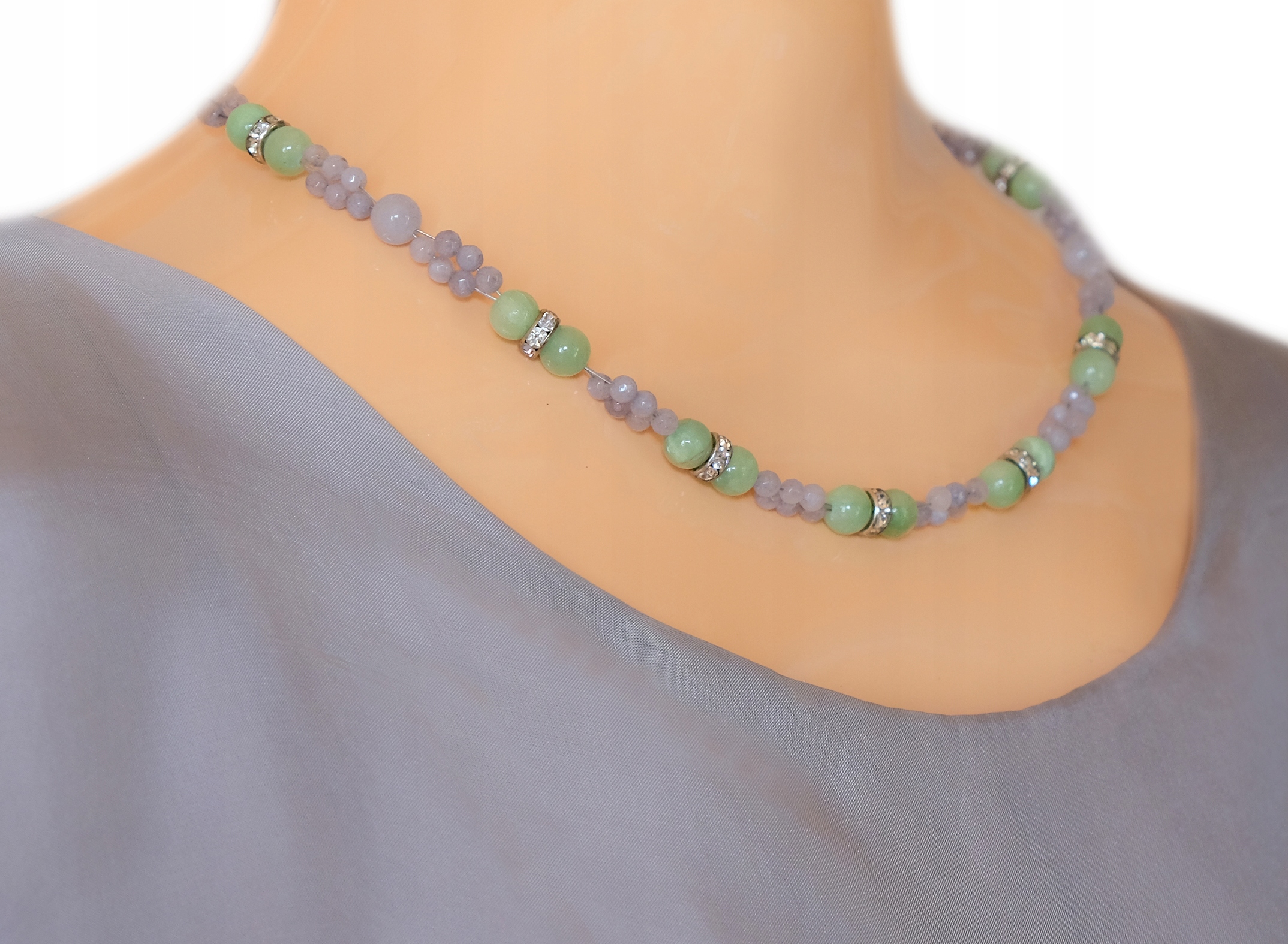 Zelený náhrdelník Korály Jadeit Kolia jako dárek