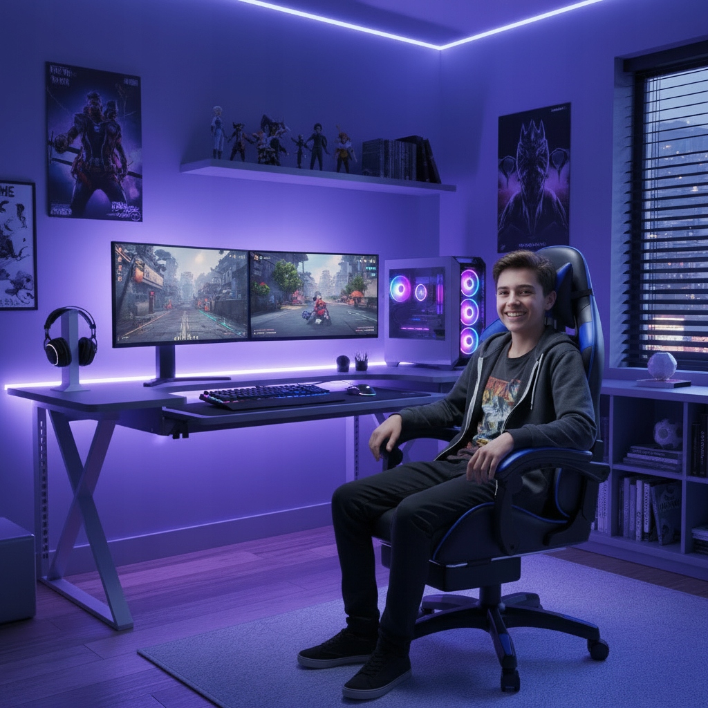 Gamer szék forgatható SZÁMÍTÓGÉPES JÁTÉKOS szék FOX-4 FEKETE Márka Cerlo