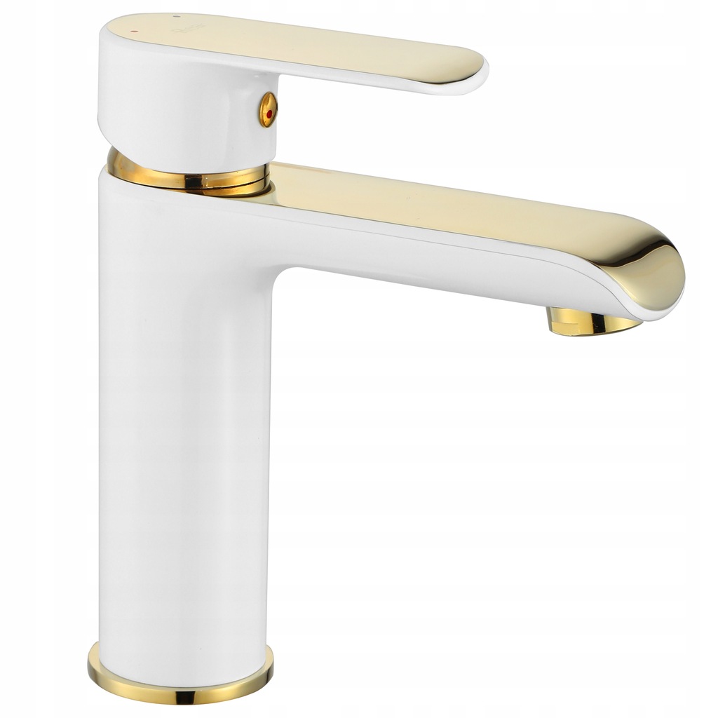 Umyvadlová baterie Bloom Nízká Bílá Zlatá Rea