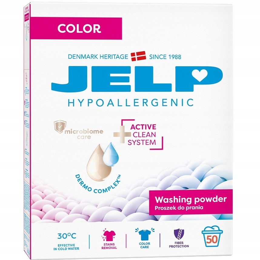 JELP HYPOALLEGENIC KOLOR HIPOALERGICZNY PROSZEK DO PRANIA UBRANEK COLOR 3KG