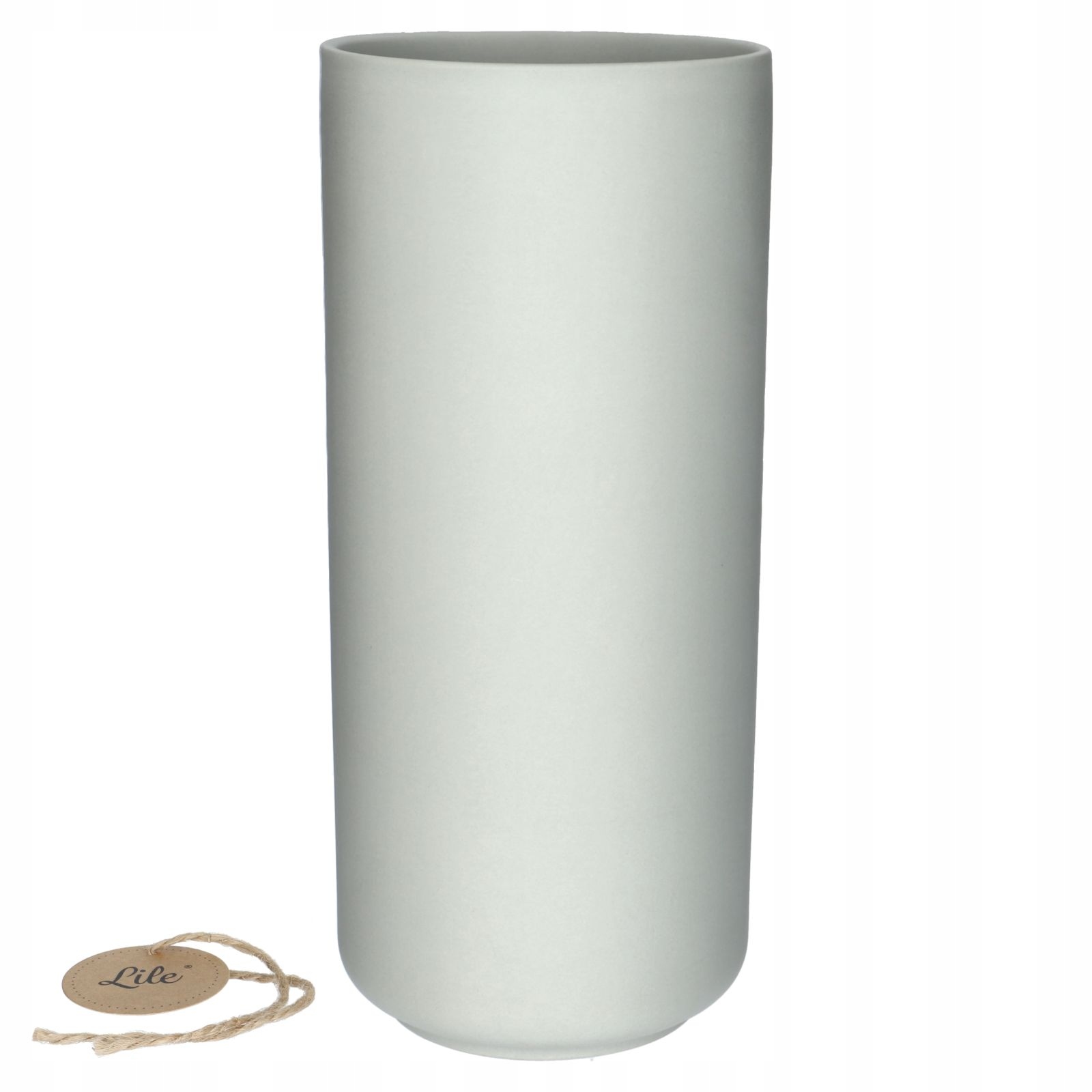 

Wazon wysoki duży ceramiczny na kwiaty popielaty