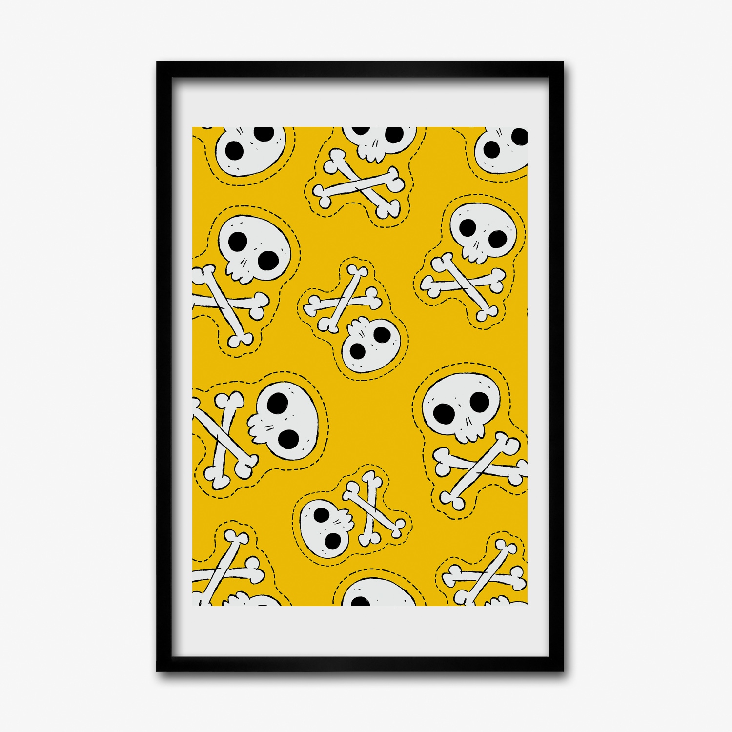 Obraz v rámu na zeď Lebka Halloween 40x60