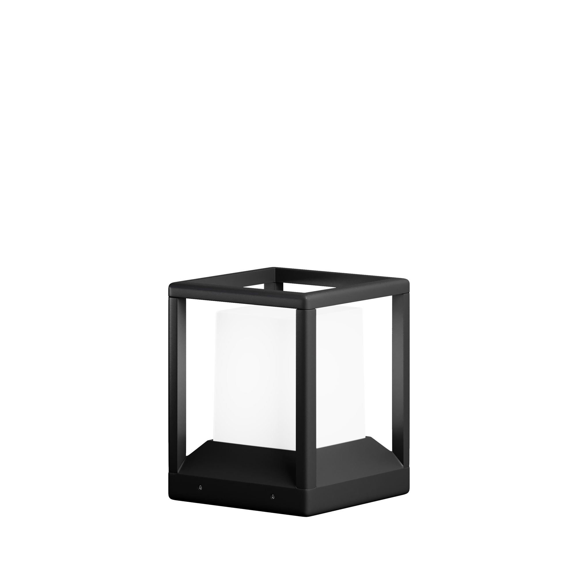 Vonkajšia stojaca lampa 21 cm grafitová geometrická na terasu IP65 Maytoni