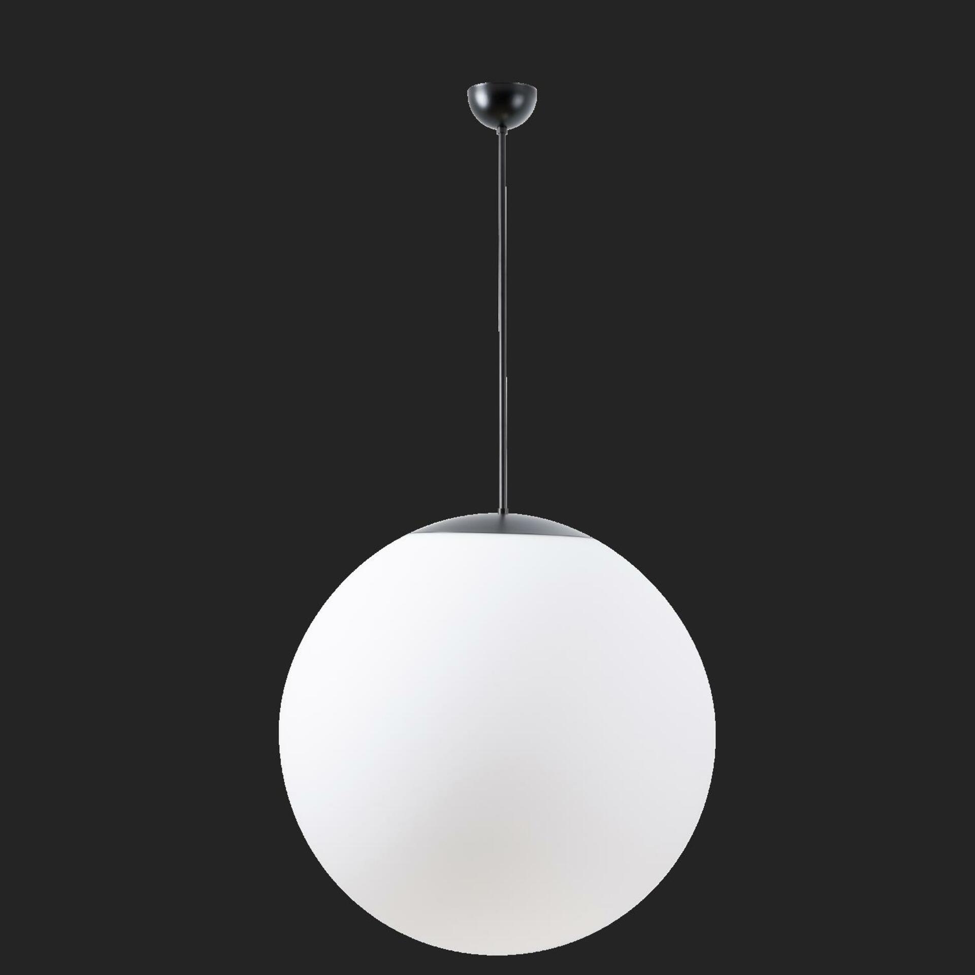 Osmont 52940 Adria P5 závesné sklenené svietidlo čierna biela IP40 3x60W E27