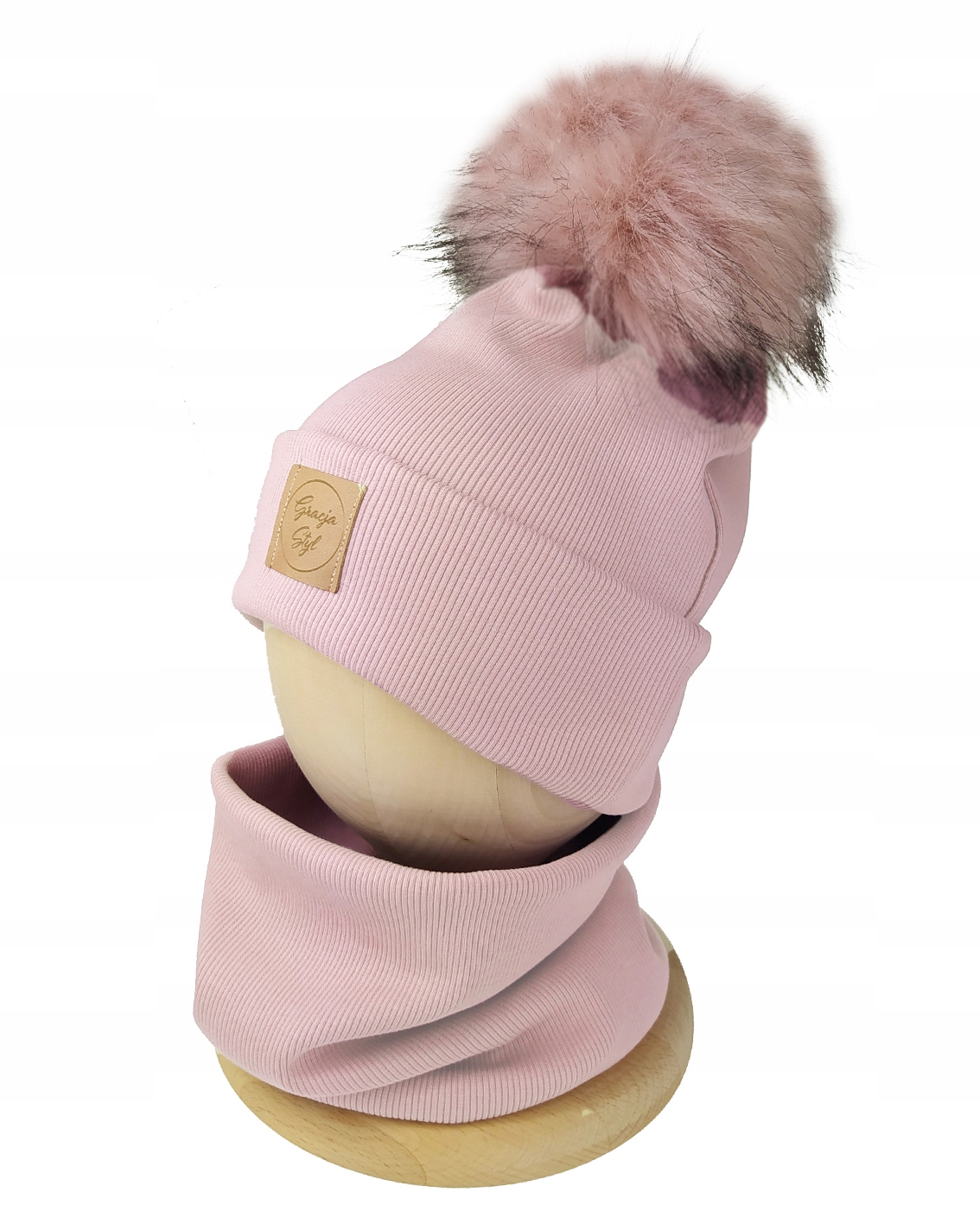 

Zestaw zimowy Czapka+Komin dla dziewczynki r 40-43