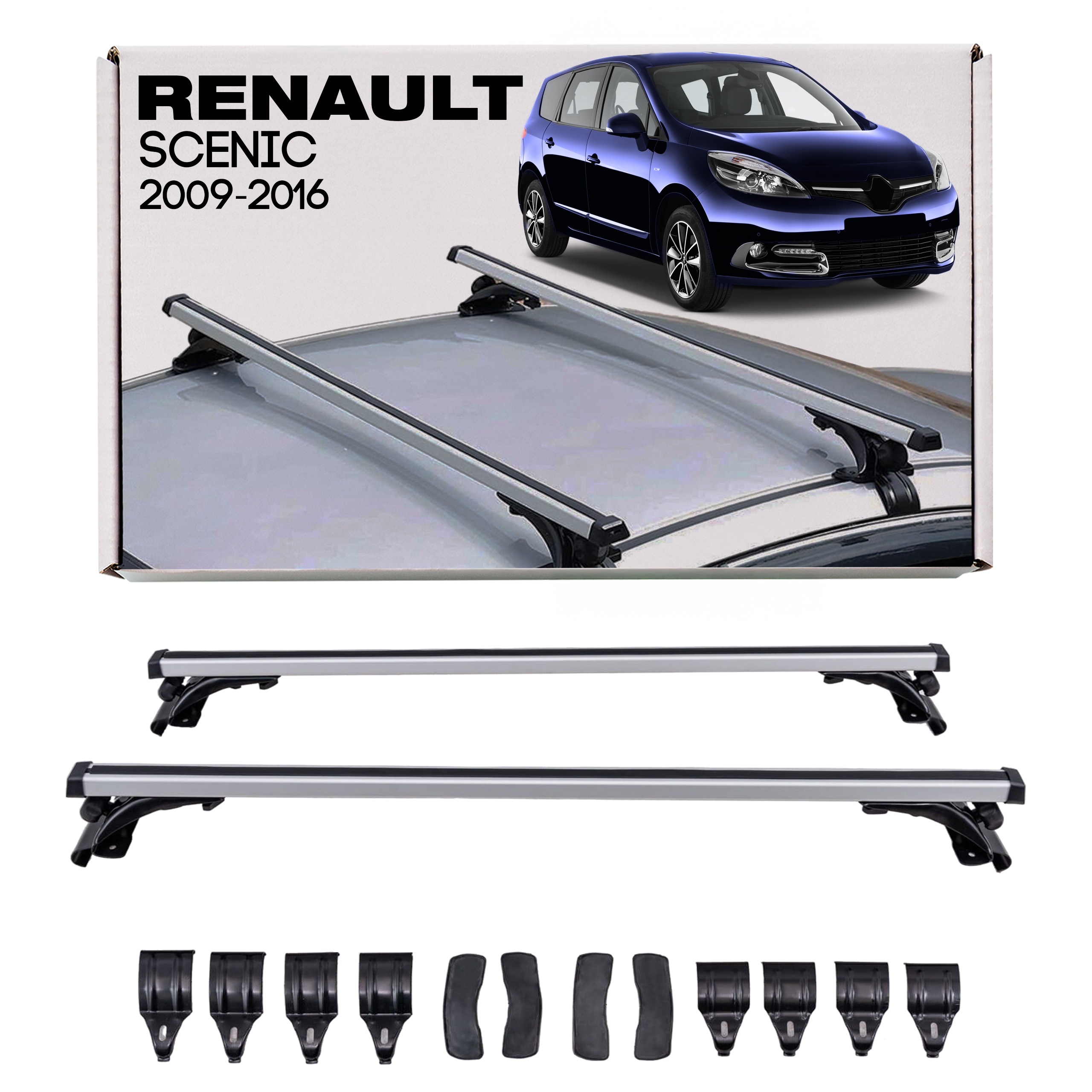 Renault Scenic III 2009-2016 Strešný Nosič Hliníkové Tyče Na Strechu 120 CM
