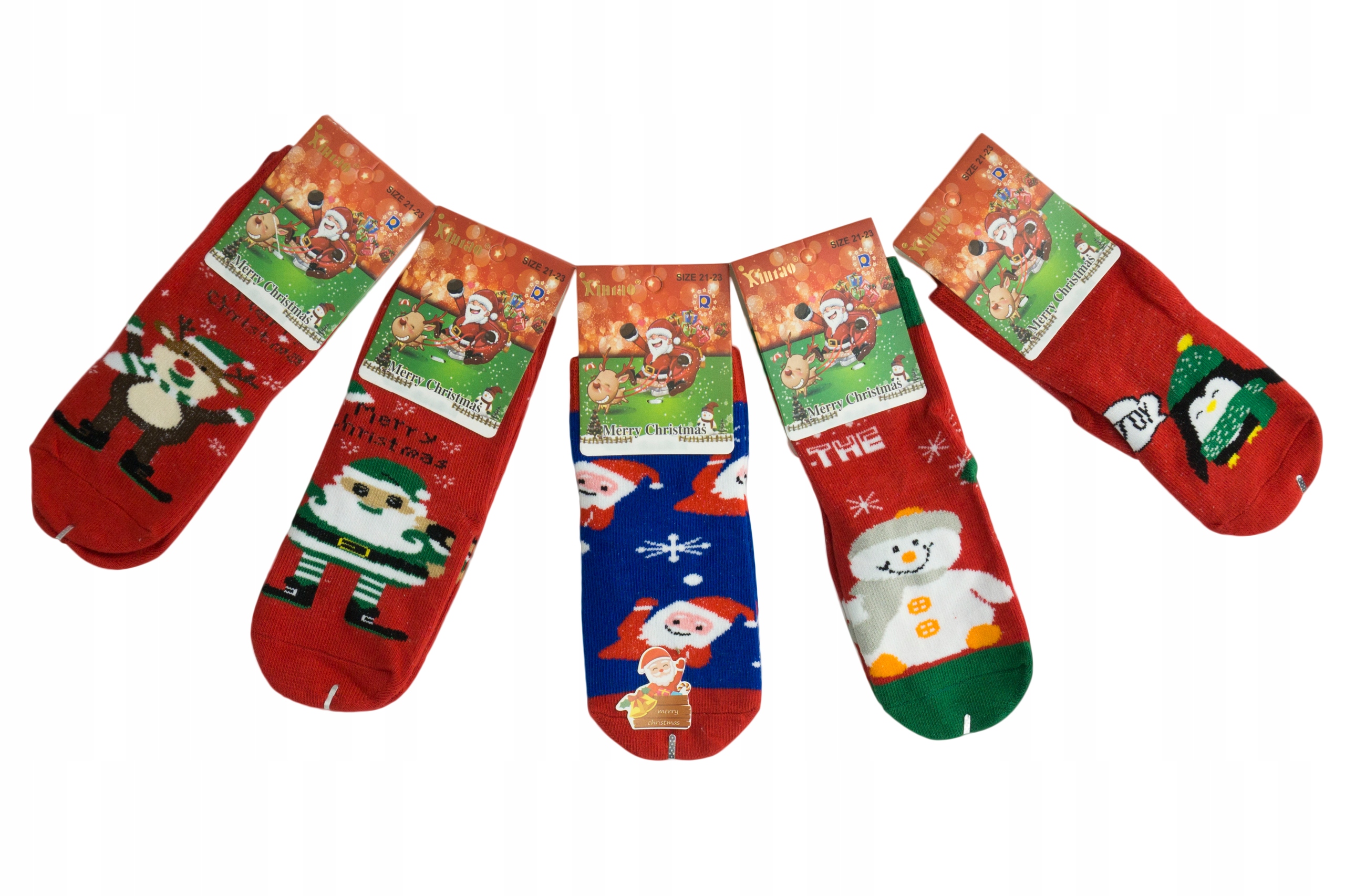 

K0238 Skarpetki skarpety święta Abs 5PAK 21-23