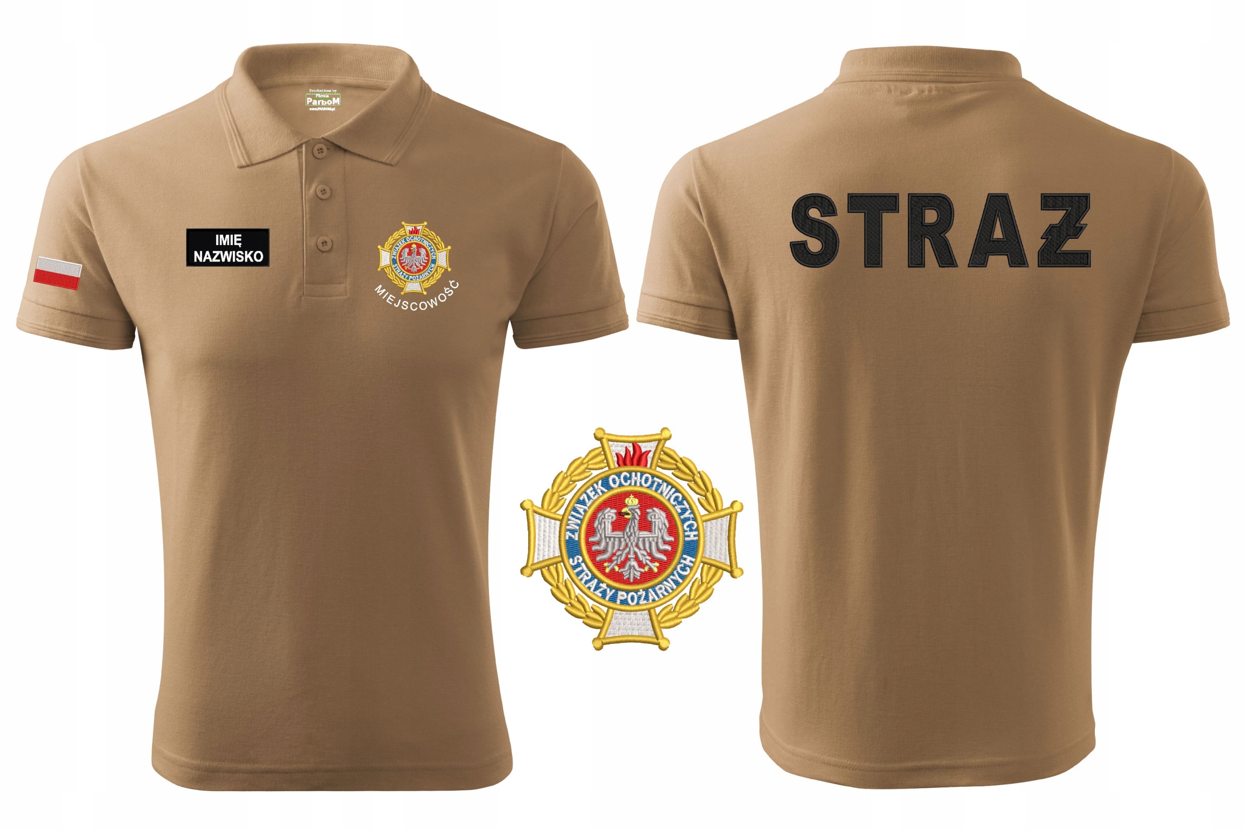 KOSZULKA POLO STRAŻ OSP NOMEX 998 OSP PSP ODZIEŻ strażacka haftowana Marka Adler