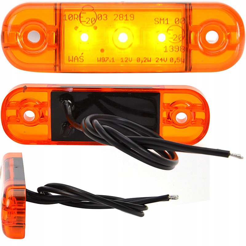 

Lampa Obrysowa Boczna Zółta Led Waś 708 Tir Laweta
