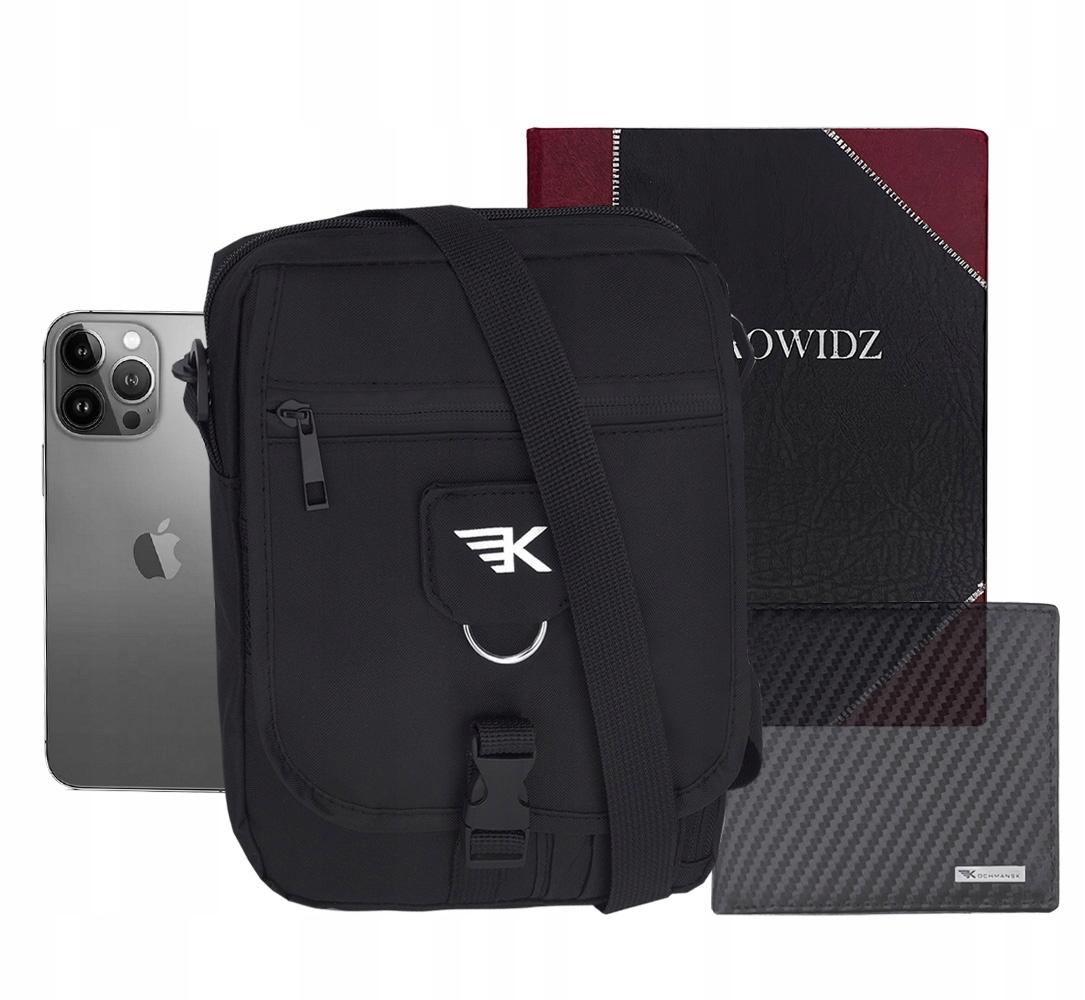 KOCHMANSKI torba męska na ramię listonoszka z codury wodoodporna mała Marka Kochmanski