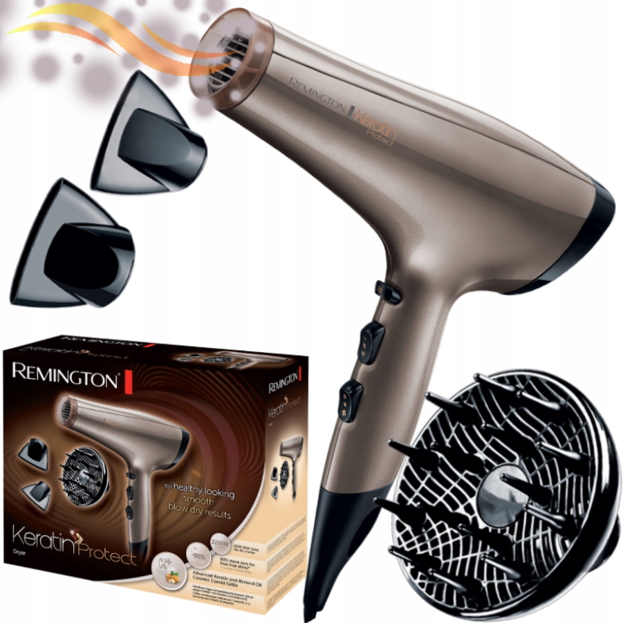 Suszarka do włosów Remington AC8002 Keratin Protect 2200W jonizacja dyfuzor