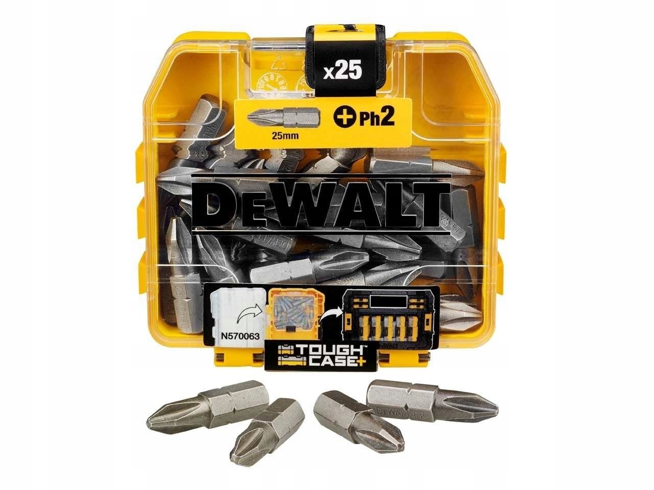 

Zestaw bitów wkrętarskich PH2 25 mm DeWalt DT71522