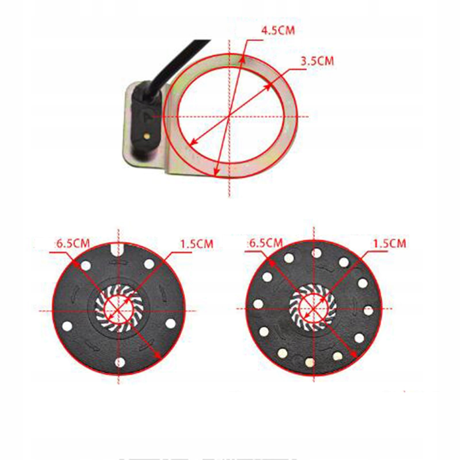 Bike Power Pedal Assist Sensor Electric 8 Magnets Liczba zębów na tarczach 0