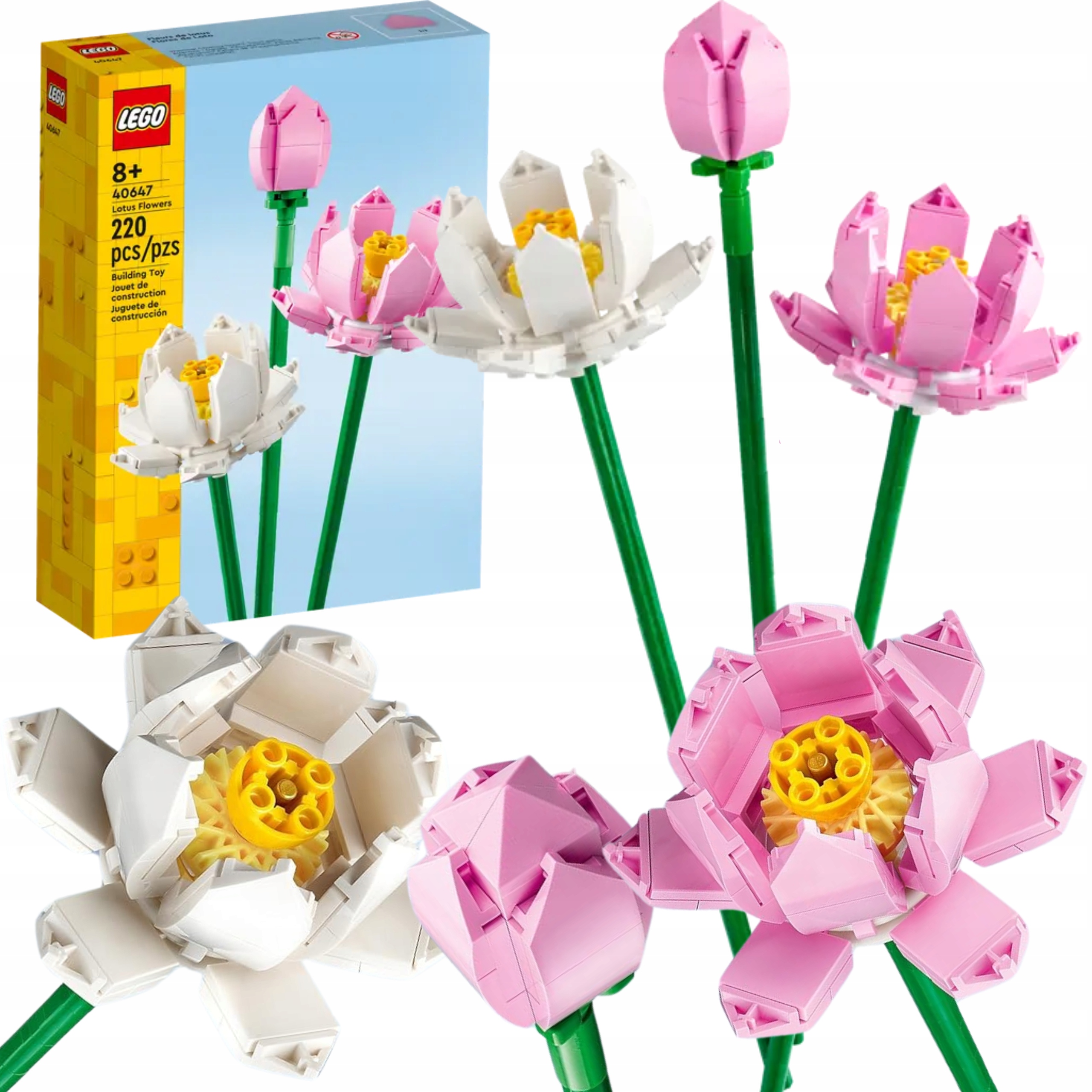 Lego Stavebnice Creator Sada Lotosových Květin Kytice Do Vázy Dekorace 220 Kusů