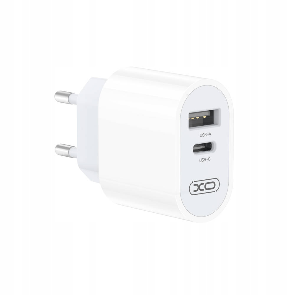 

Ładowarka sieciowa 1x Usb 1x Usb-c 2,4A biała