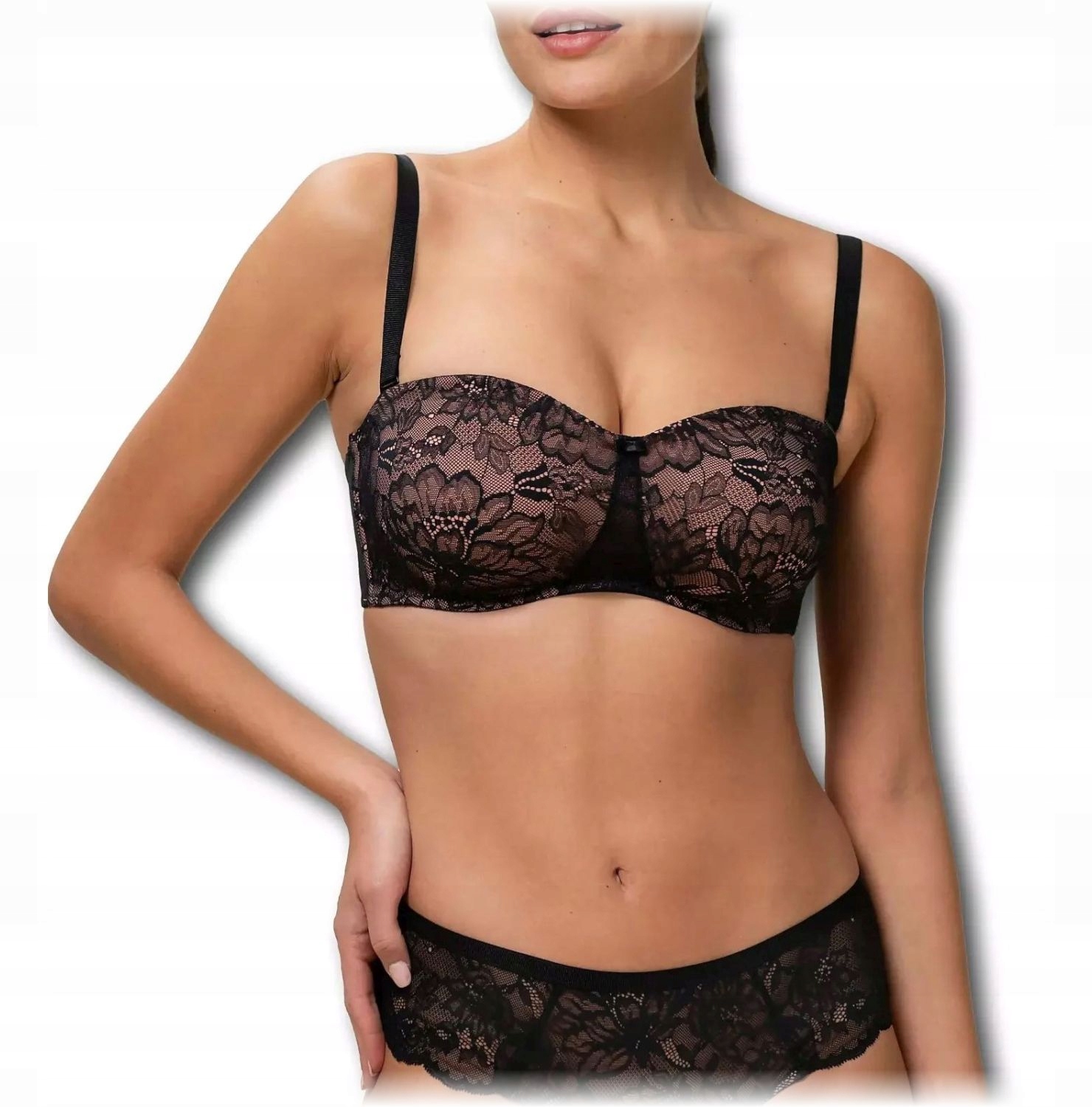 Triumph podprsenka bardotka, balkonetka černá Wd velikost 75D