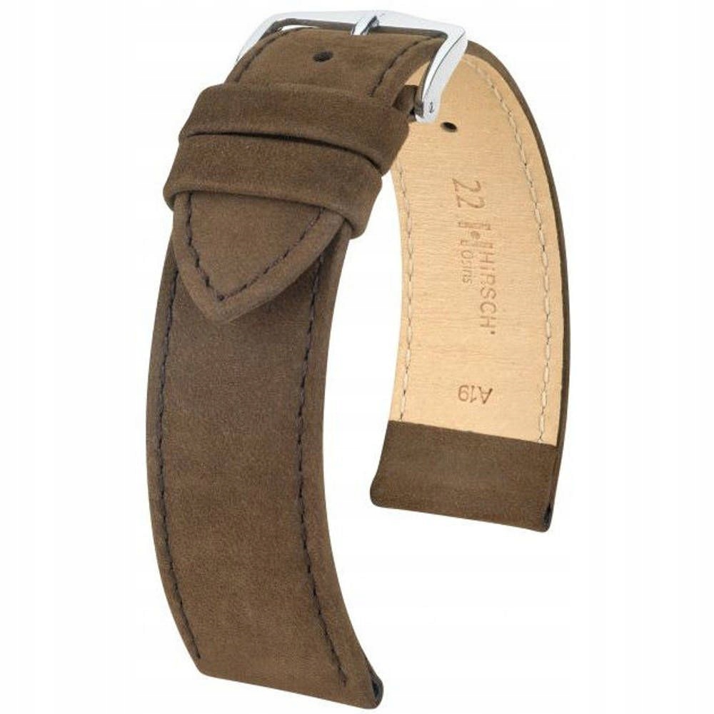 Hnědý kožený opasek 20 mm Hirsch Osiris 03433010-2-20 (L)